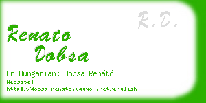 renato dobsa business card